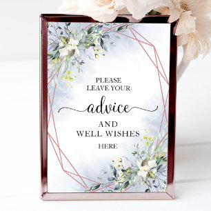 Greenery Eucalyptus Advice And Well Wishes Sign