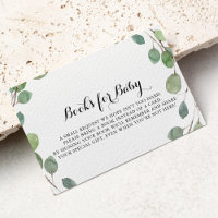 Greenery Eucalyptus Baby Shower Book Request