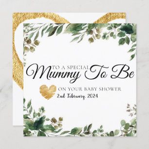 Greenery Eucalyptus Baby Shower Mummy to be card