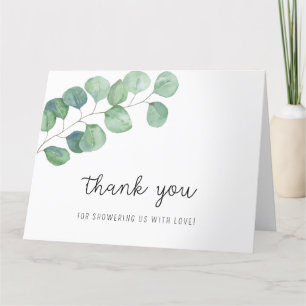 Greenery Eucalyptus - baby shower thank you 
