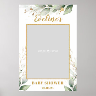 Greenery Eucalyptus boho baby shower photo prop Poster