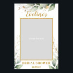 Greenery Eucalyptus boho bridal shower photo prop Poster<br><div class="desc">Greenery Eucalyptus boho bridal shower photo prop selfie frame,  Contact me for matching items or for customization,  Blush Roses ©</div>