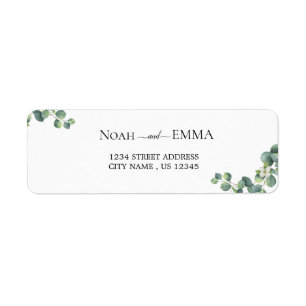 greenery Eucalyptus Branch wedding return address