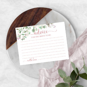 Greenery Eucalyptus Bridal Shower Advice Cards