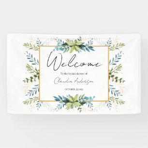 Greenery eucalyptus bridal shower Banner