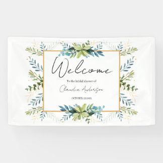 Greenery eucalyptus bridal shower Banner