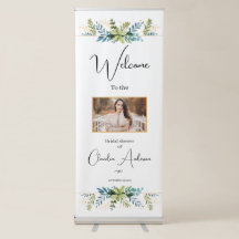 Greenery Eucalyptus bridal shower banner 