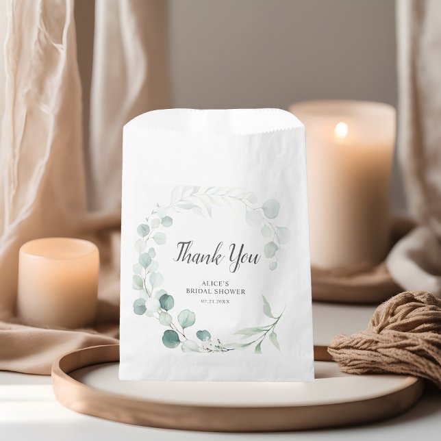 Greenery Eucalyptus Bridal Shower  Favour Bag (Creator Uploaded)