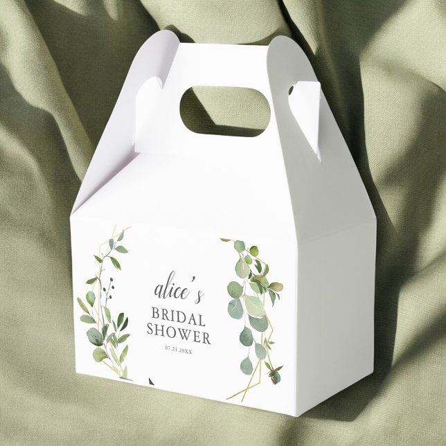 Greenery Eucalyptus Bridal Shower Favour Box (Creator Uploaded)