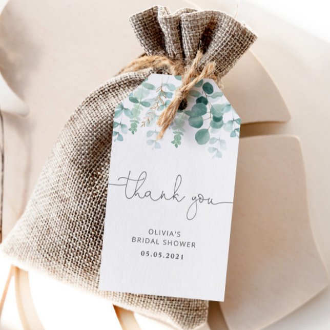 Greenery eucalyptus bridal shower gift tags (Creator Uploaded)