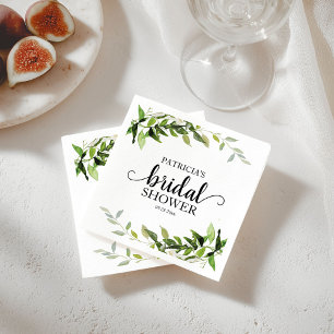 Greenery Eucalyptus Bridal Shower  Napkin