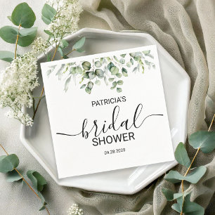Greenery Eucalyptus Bridal Shower Napkin