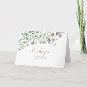 Greenery Eucalyptus Bridal Shower Thank You Card