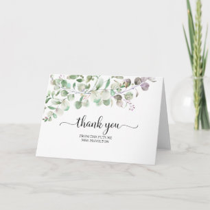 Greenery Eucalyptus Bridal Shower Thank You Card