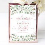 Greenery Eucalyptus Bridal Shower Welcome Poster<br><div class="desc">A greenery eucalyptus welcome sign for bridal shower. Easy to personalise with your details. Great for greenery or garden-themed bridal shower. Please get in touch with me via chat if you have questions about the artwork or need customisation. PLEASE NOTE: For assistance on orders, shipping, product information, etc., contact Zazzle...</div>