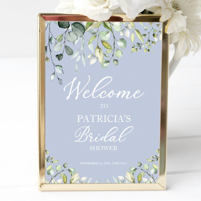 Greenery Eucalyptus Bridal Shower Welcome Poster (Creator Uploaded)