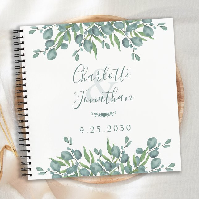 Greenery Eucalyptus Budget Wedding Guestbook  Notebook (Creator Uploaded)
