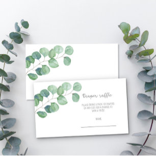 Greenery Eucalyptus - diaper raffle ticket Enclosure Card