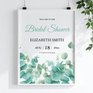 Greenery Eucalyptus Elegant Bridal Shower Poster