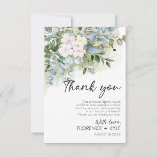 Greenery Eucalyptus Elegant Dusty Rehearsal Dinner Thank You Card
