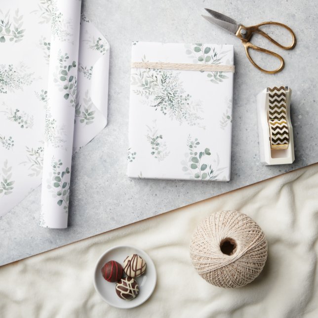 Greenery Eucalyptus Elegant  Wrapping Paper (Crafts)