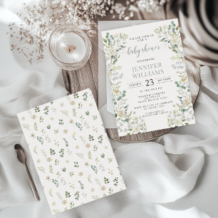 Greenery Eucalyptus Floral Baby Shower Invitation