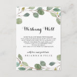 Greenery Eucalyptus Foliage Wedding Wishing Well Enclosure Card<br><div class="desc">This greenery eucalyptus foliage wedding wishing well enclosure card is perfect for a rustic wedding. The design features hand-drawn botanical green eucalyptus branches and leaves.</div>