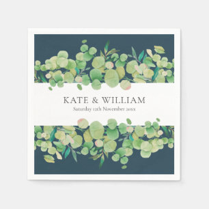 Greenery Eucalyptus Garland Wedding Napkin