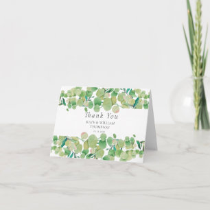 Greenery Eucalyptus Garland Wedding Thank You Card