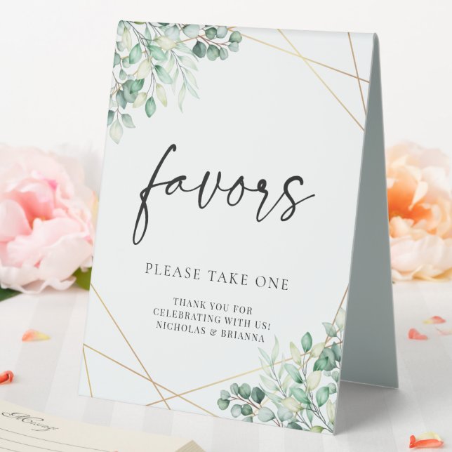 Greenery Eucalyptus Geometric Wedding Favours (In SItu (Wedding))