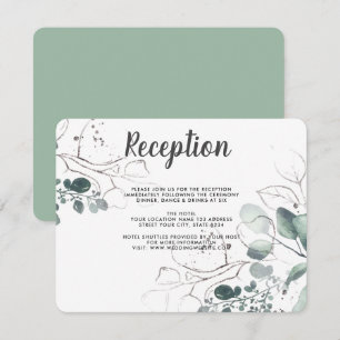 GREENERY EUCALYPTUS GREEN WATERCOLOUR RECEPTION INVITATION
