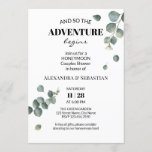 Greenery Eucalyptus Honeymoon Shower Invitation<br><div class="desc">Greenery watercolor eucalyptus design. Add your own event information and for further customisation,  click the link "click to customise further". ~ Check collection for matching games,  invitation,  signs,  and more ~</div>