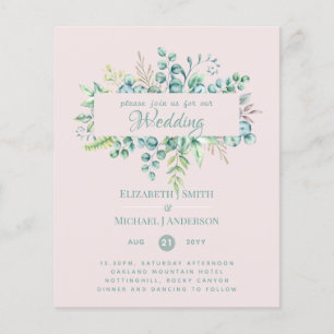 Greenery Eucalyptus Leaves Blush Pink Sage Wedding