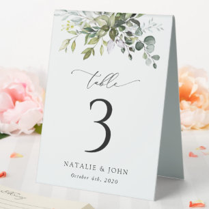 Greenery, Eucalyptus Leaves, Boho, Table Numbers
