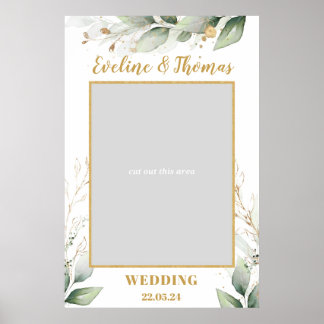 Greenery Eucalyptus leaves boho wedding photo prop Poster