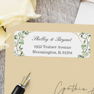 Greenery Eucalyptus Leaves Return Address