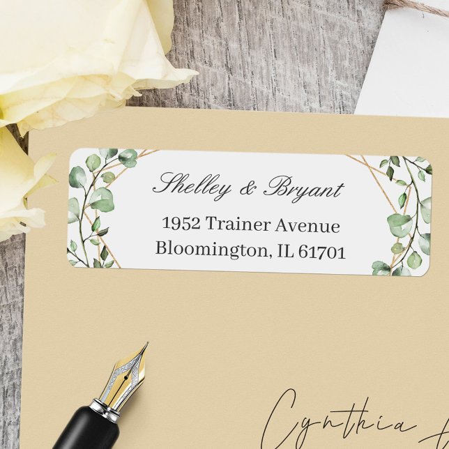 Greenery Eucalyptus Leaves Return Address (Creator Uploaded)