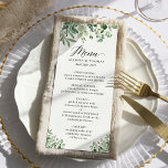 Greenery Eucalyptus Leaves Wedding Menu<br><div class="desc">Watercolor Greenery Eucalyptus Leaves Wedding Menu Card. For further customisation,  please click the "customise further" link and use our design tool to modify this template. If you need help or matching items,  please contact me.</div>