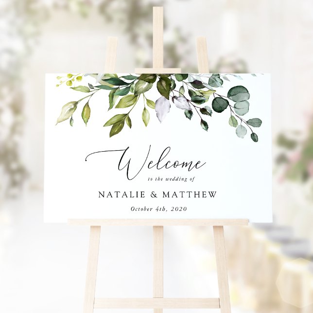 Greenery, Eucalyptus Leaves, Wedding Welcome Poster (Creator Uploaded)