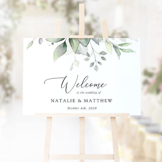 Greenery, Eucalyptus Leaves, Wedding Welcome Poster (Creator Uploaded)