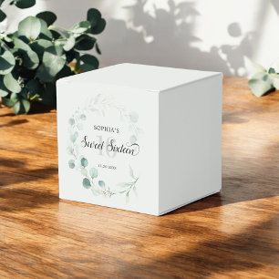 Greenery Eucalyptus Rustic Sweet 16 Favour Box
