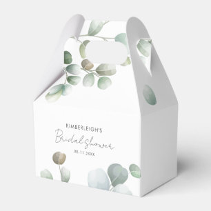Greenery Eucalyptus Script Bridal Shower Favour Box