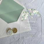 Greenery Eucalyptus Wedding Acrylic Invitations<br><div class="desc">Our stunning wedding invitations are easy to personalise with your details, and your guests will love them. Customise them with your information to impress everyone. If you have any special requests, please feel free to chat with us. PLEASE NOTE: For assistance on orders, shipping, product information, etc., contact Zazzle Customer...</div>