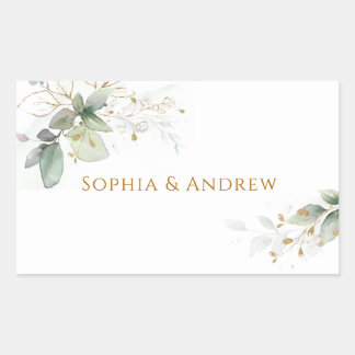 Greenery Eucalyptus Wedding Guest Name Tag