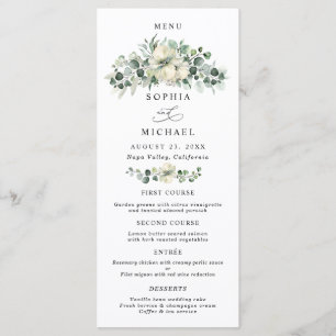 Greenery Eucalyptus Wedding Menu