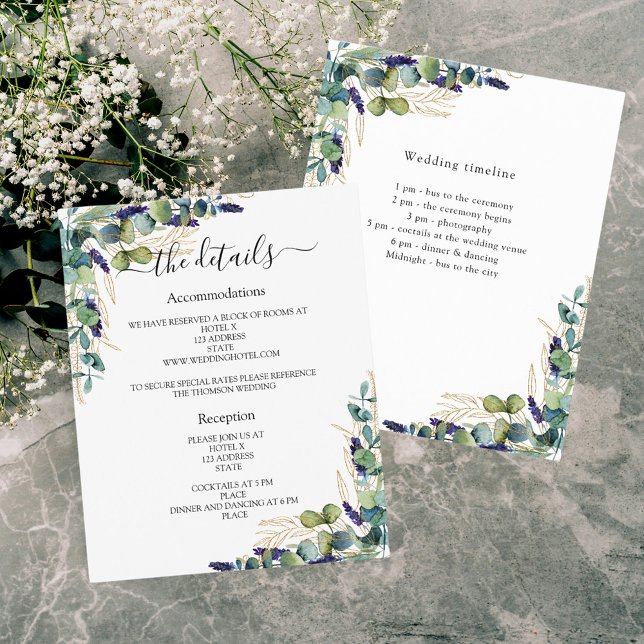 Greenery eucalyptus wedding program details (Creator Uploaded)