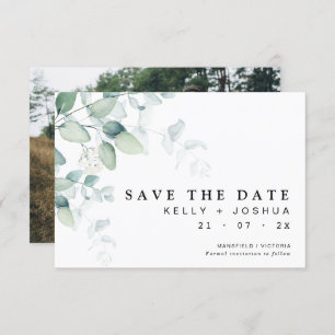 Greenery Eucalyptus Wedding Save The Date Card