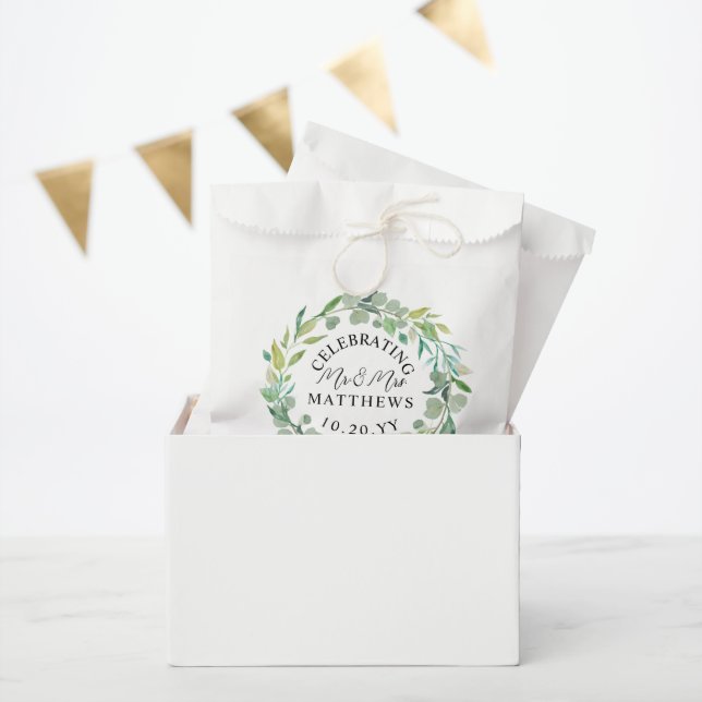 Greenery Eucalyptus Wedding Shower Favour Bags (Party)