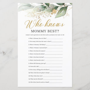 Greenery eucalyptus who knows mummy best game