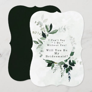 Greenery Eucalyptus Will You Be My Bridesmaid Invitation